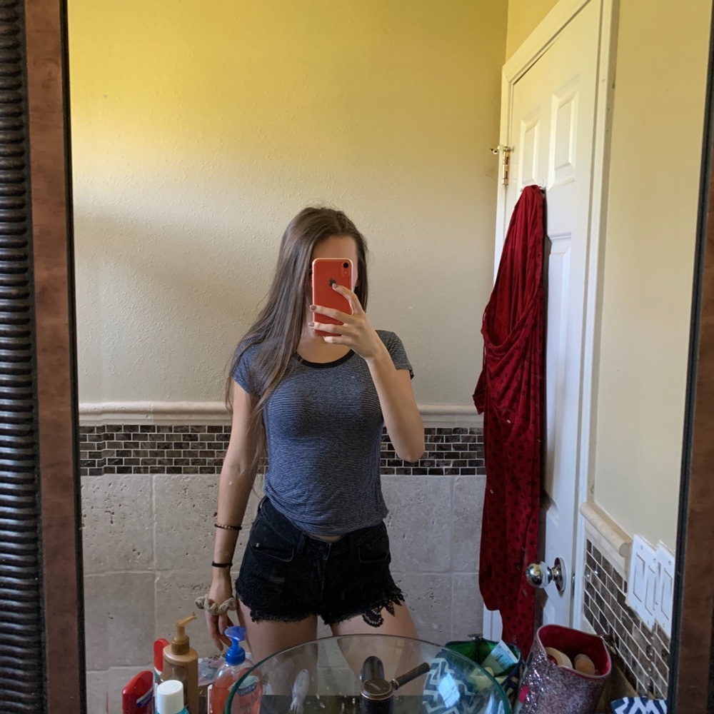 striped brandy melville ringer tee